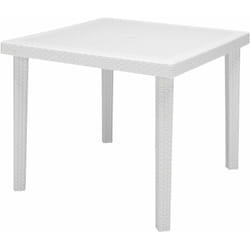 Fraschetti - Table carrée dans l'effet Boheme de rotin en résine White - White