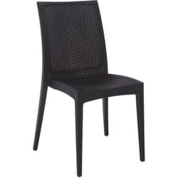Chaise bistro rotin anthracite 57x50xH89 cm