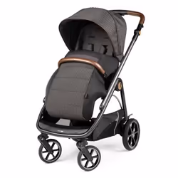 Poussette citadine Peg Perego Veloce Fiat 500 - Gris noir et doré - Hamac réversible - 4 roues