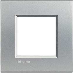 plaque 2 modules bticino living light tech carré