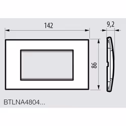 Bticino cofrel LL- PLAQUE CARREE 4M TECH