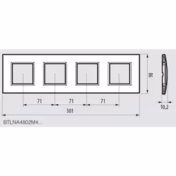 Legrand BTLNA4802M4BI Plaque de commutation et obturateur
