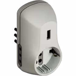 bticino S3613DU, Type B, 250 V, 10 A, Blanc, Plastique, Mâle/Femelle