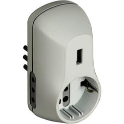 bticino S3613DU adaptateur prise d'alimentation Type B Blanc