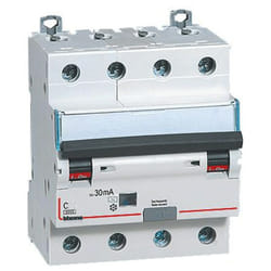 Interrupteur Magnétothermique Différentiel Bticino 4P 32A 30mA type ac 6kA 4 modules GN8843AC32