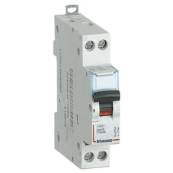 Bticino - Interrupteur magnétothermique 10A 1P+N 4,5 kA courbe c 1M FA881C10