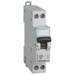 Bticino - Interrupteur magnétothermique disjoncteur 1P+N 6A courbe c 6 ka 1 module Fn881C6