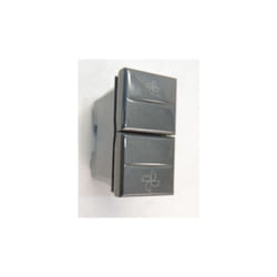 Bticino - Commande vmc anthracite double poussoir 2 vitesses avec position arrêt 1 module axolute HS4027VMC