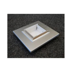 Plaque de finition 1 poste 2 modules couleur gris Tech série Axolute Bticino