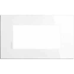 BTicino HW4804HD Axolute Plaque Air, 4 Modules, Blanc, Aigue-Marine