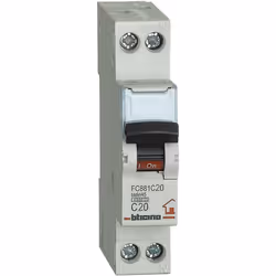 BTDIN-RS - interruttore magnetotermico 1P+N curva C - In= 20A - Icn= 4,5kA - Vn= 230 Vac - 1 modulo. BTDIN-RS - Disjoncteur 1 ...