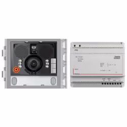 Kit de copropriété Bticino Sfera composé de : 1 module audio-vidéo Sfera (351200) 1unité d'alimentation électrique (346050) L ...