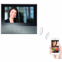 Vidéophone Bticino Classe 300X13E 2 fils Wi-Fi mains libres avec boucle magnétique, écran tactile LCD 7" et vidéophone finiti ...
