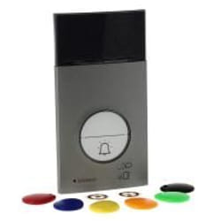 Legrand 343091 Bouton poussoir de sonnette de porte Noir, Gris Avec fil