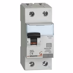 Interrupteur magnétothermique différentiel Bticino, 2 modules, connexion DIN (universel pour tout tableau du marché), 1P+N, 6 ...