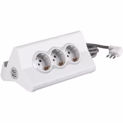 bticino S3713DBU, 2 m, Intérieure, Type L, Type L, Courbe, Blanc