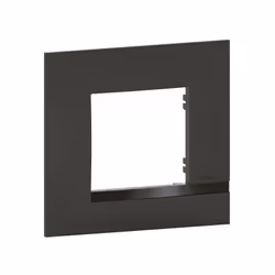 Plaque Altège Collection Classico 1 poste finition Nuit - noir satiné avec liseré noir brillant
