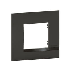 Legrand - Plaque Altège Collection Classico 1 poste finition Nuit noir satiné avec liseré noir brillant (BTAL9NU1)