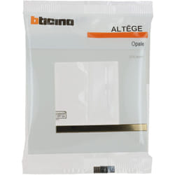 Legrand - Bticino - Plaque Altège Déco 1 poste Opale - Blanc brillant avec liseré imitation or
