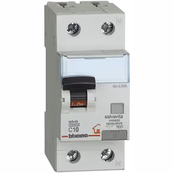 BTDIN-RS - interruttore magnetotermico differenziale 1P+N - 4,5kA - Idn=0,03A tipo F - 2 moduli DIN - 230V - In=10A. BTDIN-RS ...