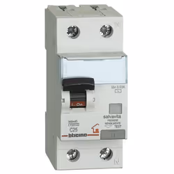 Interrupteur magnétothermique différentiel Bticino 2 modules Connexion DIN (universelle pour tout tableau de distribution du  ...