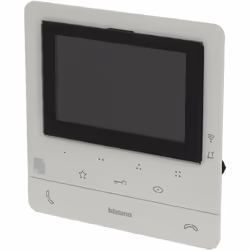 Poste intérieur écran 5pouces Classe 100X connecté avec boucle inductive Blanc BTICINO BT344682 Poste intérieur audio-vidéo c ...