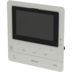 Poste intérieur écran 5pouces Classe 100X connecté avec boucle inductive Blanc Bticino BT344682