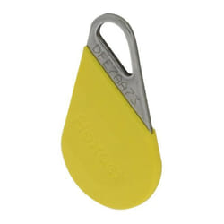 Badge de proximité Mifare 13,56 MHz pour contrôle d'accès VIGIK couleur jaune avec système anti-copie et numéro de série gravé sur i