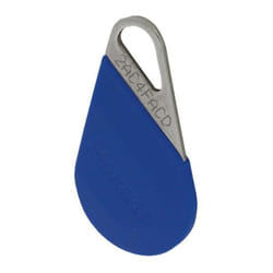 Badge de proximité Mifare 13,56 MHz pour contrôle d'accès VIGIK couleur bleu avec système anti-copie et numéro de série gravé sur in