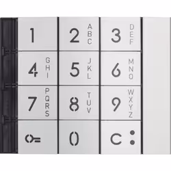 Façade alphanumérique du clavier métal BTICINO BT353011 Façade alphanumérique du clavier métal