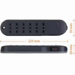 bticino Slim6 multiprise 1,5 m 6 sortie(s) CA Intérieure Gris - Vue supplémentaire 5