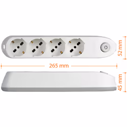 bticino Poker multiprise 1,5 m 4 sortie(s) CA Intérieure Blanc - Vue supplémentaire 5