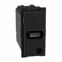 Chargeur USB Bticino K4192C Living Now avec un port de type C pour charger des appareils électroniques jusqu'à 20W. Permet un ...