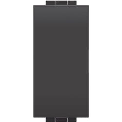 Living lumière double bouton poussoir 1 module 1p no + 1p no noir anthracite - l4036n - Bticino