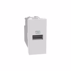 Bticino MatixGo Usb charger type A 1 max 15W 1 module white - JW4191A Chargeur USB avec un port de type A pour charger des ap ...