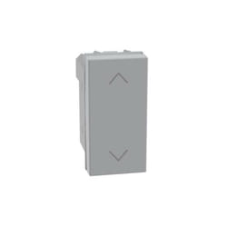 Bticino - matixgo double bouton verrouillé 1 module gris - jg4037n