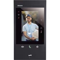 Videocitofono connesso 2 fili / Wi-Fi vivavoce bianco con assistente vocale Amazon Alexa integrato, display LCD touch screen  ...
