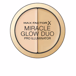 Max Factor Miracle Glow Illuminator Duo 010 Light 11 g, Universel, 11 g, Femmes, Crème, Light, Boîtier compact