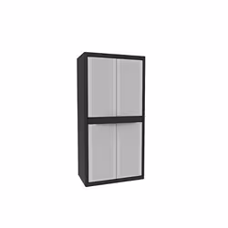 Terry Store-Age Q Black Jumbo 3900, Placard de rangement, Colonne, Ilot, 4 étagères, 2 portes(s), Noir