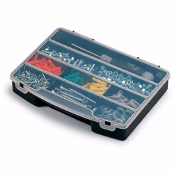 Organisateur avec couvercle 10 emplacements couleur noir 24,5x18x4cm (largeur/profondeur/hauteur) . . . Indice de Protection  ...