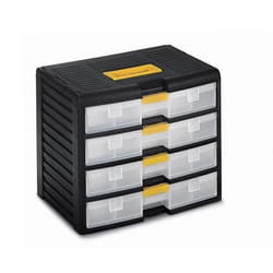 Terry Store-Age 43002 module de classement de bureau Plastique Noir, Translucide, Jaune