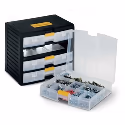 Terry Store-Age 43002 module de classement de bureau Plastique Noir, Translucide, Jaune