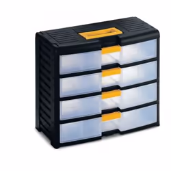 Terry Store-Age 42001, 4 tiroir(s), Plastique, Noir, Translucide, Jaune, 1 pièce(s), 391 mm, 197 mm