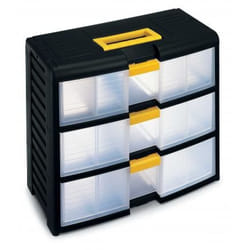 Terry Store-Age 42002 module de classement de bureau Plastique Noir, Translucide, Jaune