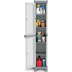 Armoire haute de jardin en résine 1 porte avec tablettes terrasse 2350RUW