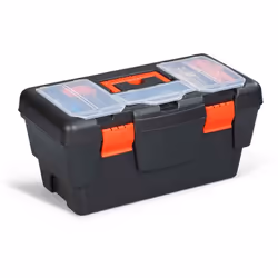 eko toolbox 19 avec plateau et organiseur dans le haut du couvercle 48x25,5x23cm