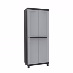Terry Store-Age Twist Black 3680, Placard de rangement, Colonne, Armoire murale, 3 étagères, 2 portes(s), Noir, Gris