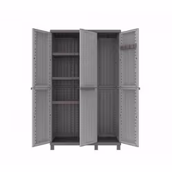 Terry Store-Age C- Wood 102A, Armoire de rangement, Colonne, Armoire murale, 3 étagères, 3 portes(s), Taupe