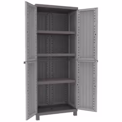 Terry Store-Age C- Wood 2680, Etagère, Colonne, Armoire murale, 3 étagères, 2 portes(s), Taupe