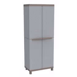 Terry Store-Age C-Rattan 2680, Placard de rangement, Colonne, Ilot, 3 étagères, 2 portes(s), Gris